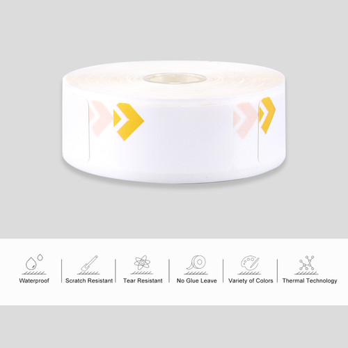 Thermal Printing Label Paper Barcode Price Size Name Blank Labels Waterproof Tear Resistant 12*22mm 260pcs/roll for Home Organizer Supermarket Store Catering