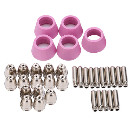 Plasma Cutting Torch Consumables Kit Electrode Contact Tip Ceramics Nozzle for AG60/SG5535pcs