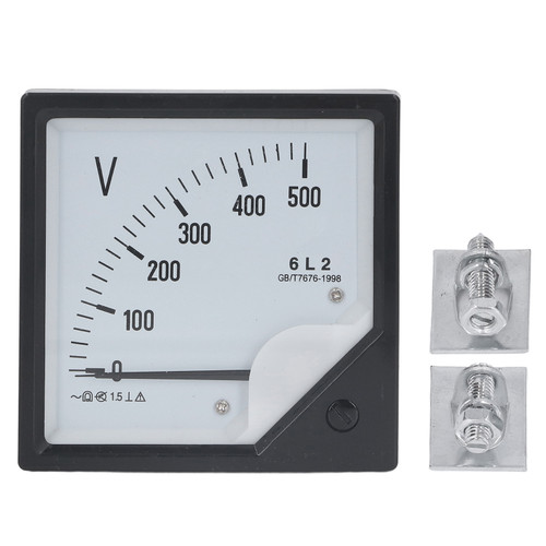 Analog Voltmeter AC 0‑500V Pointer Volt Meter Panel Needle Voltage Gauge for Equipment