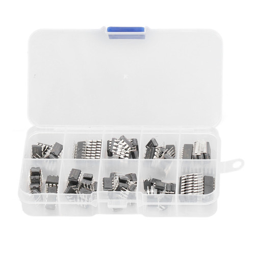 85 Pcs IC Assortment Kit 10 Specifications Integrated Circuit IC Chips for Home Circuit Work