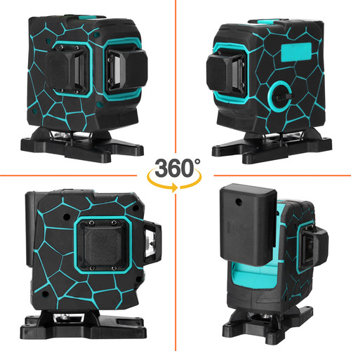 Multifunctional 3D 12 Lines Level Tool Vertical Horizontal Lines with 3° Self Leveling Function