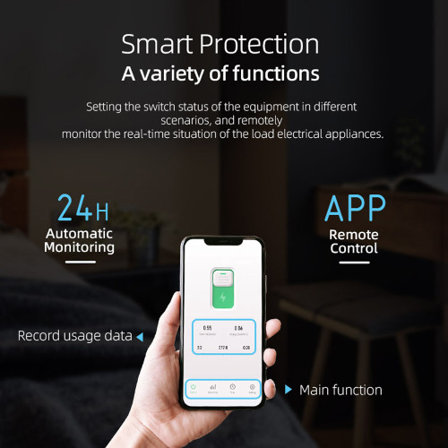 Tuya WiFi Intelligent Circuit Breaker Wireless Remotes Control Switch Mobilephone APP Remotes Viewing Intelligent Home Circuit Breaker Timing Countdown Loop Timing Modes with Metering Compatible with Alexa  Home Voice Control