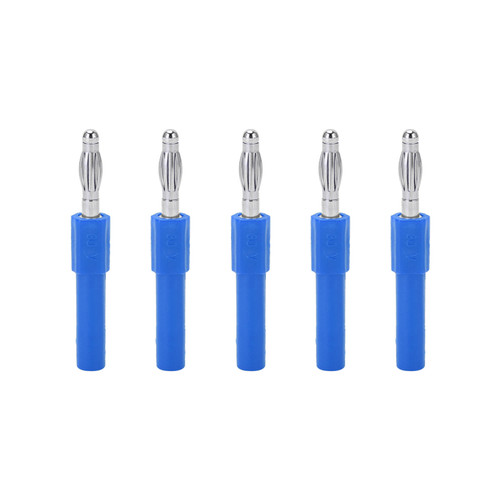 5Pcs 4mm Banana Plug Adapter Strong Connectivity Good Conductivity 4mm to 2mm Conversion Banana PlugBlue
