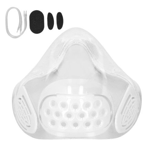 Anti Fog Respirator PC Transparent Splash Prevention Breath Filter Respirator Face Shield for Teacher Adult White