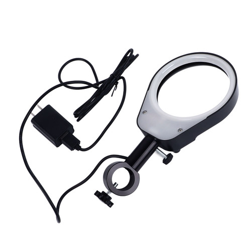 LED Ring Light Brightness Adjustable Aluminum Alloy Plastic Microscope Lamp  100‑240V