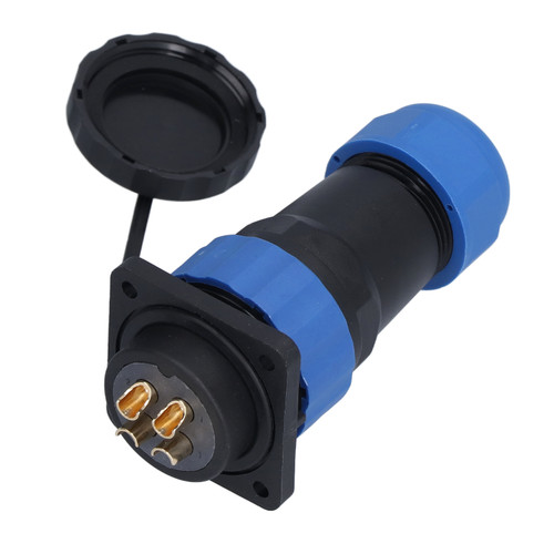 Waterproof Connector Square 4 Holes IP68 Aviation Power Socket 380V 45A for Cable Wire SP284 Pin