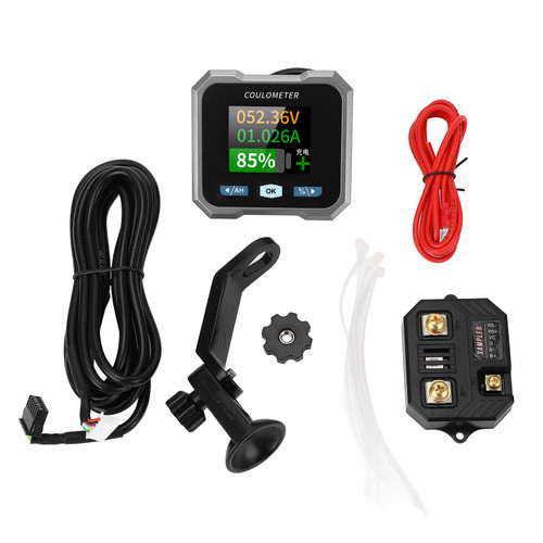Smart Battery Monitor High Accuracy Waterproof BT Battery Monitor with Shunt for Motorcycle Tricycle RV 10‑100V 50A