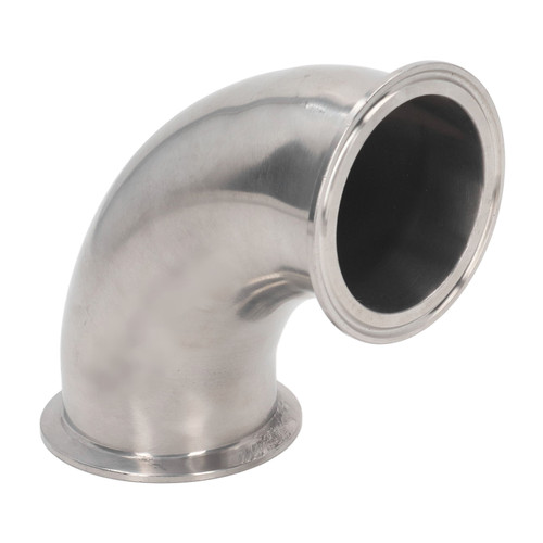 Sanitary Ferrule Elbow 90 Degree Pipe Fitting 304 Stainless Steel High Pressure Resistant Clamp Elbow Type 63