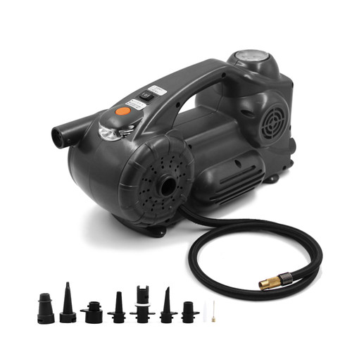 [通拓商品]Portable Air Compressor Tire Inflator DC 12V 120PSI Electric Pump with Analog Pressure Gauge LED Light for Car Tires Motorcycle Bike Basketball and Other Inflatables