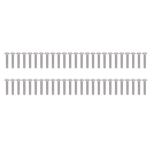 50Pcs Flanged Button Head Screws A2‑70 Stainless Steel Buttons Heads Socket Caps Bolts KitM6x35mm