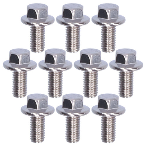 10Pcs Flanged Hex Head Bolts Stainless Steel 304 Screws Accessory M5 10/12/16/20/25/30/35/40mmM5x10