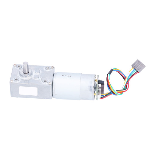 5840‑555 Worm Gear Motor Self Locking Speed Reduction High Torsion Worm Gear Motor with Encoder27RPM DC24V