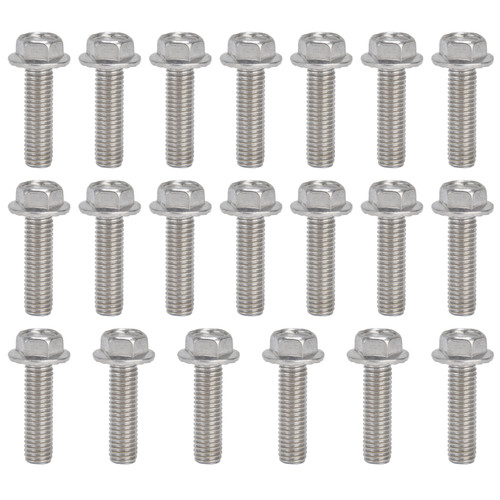 20Pcs M10x1.5 Screw Bolts A2‑70 Stainless Steel Flanged Hex Head Bolt with Gasket DIN6921M10x35