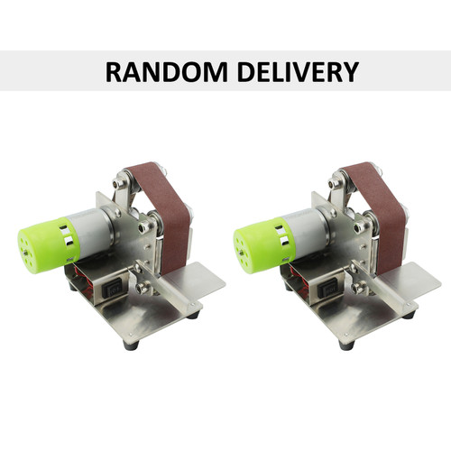 Mini Belt Sander Electric Sanding Polishing Grinding Machine 7 Variable Speed with 10 Sanding Belts for Polishing Wood Acrylic Metal (Belt Size: 30*330mm)