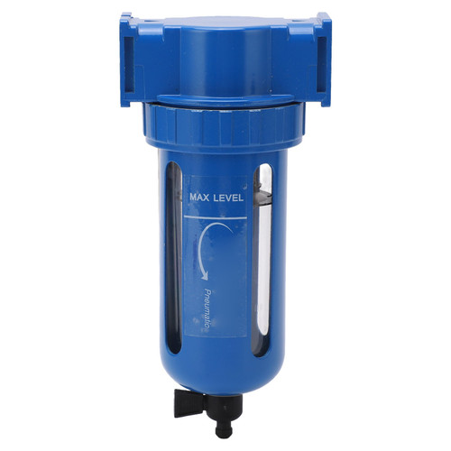 Compressed Air Filter Manual Drain Zinc Alloy Stainless Steel High Hardness Air Compressor Water Separator 1/2in NPT