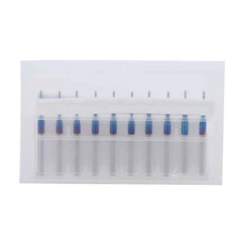 10pcs Carbide Router Cutting Bit Blue Corn End Mill Engraving Bit for CNC PCB Machinery (1.0mm)