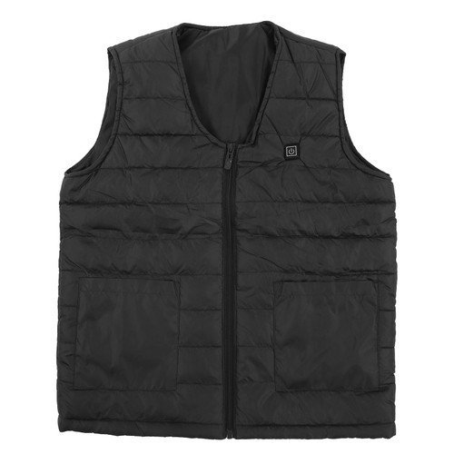 Heated Vest V Neck Smart Constant Temperature Breathable Warm Heating Vest for Winter Black XL