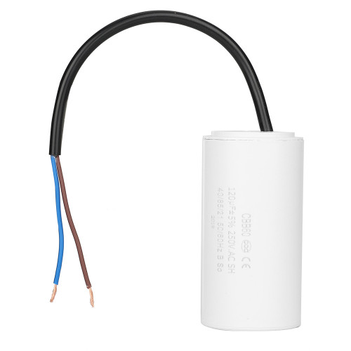 CBB60 Run Capacitor with Wire Lead  AC 120uF 50/60Hz for Motor Air Compressor