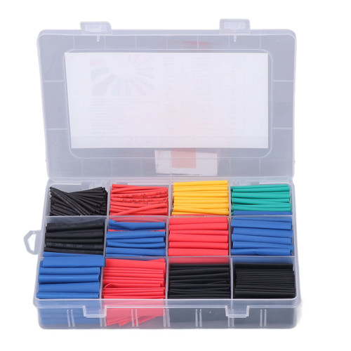 800Pcs Heat Shrink Tubing Boxed Insulated Sheathed Protection Cable Tube Electronic DIY Kit