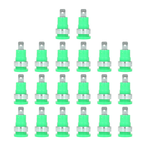 20Pcs Banana Socket 4mm Strong Connectivity Corrosion Resistance Good Performance Electrical Test AccessoriesGreen