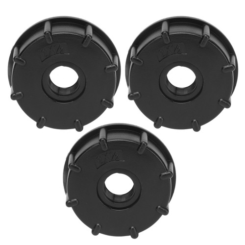 3Pcs IBC Tank Connector Coarse Thread Hose Drain Adapter Plastic Fitting 60mm Inner DiameterG1/2