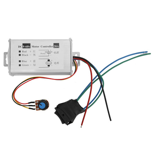 PWM DC Motor Controller Stepless Motor Speed Regulation Module DC9~60V 20A Forward Reverse Rotation