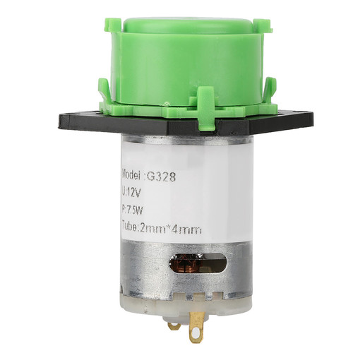 12V Dosing Pump DIY Peristaltic Tube Head For Aquarium Lab Chemical Analysis (green 2*4)