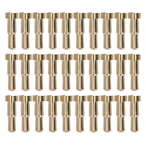 30PCS Battery Connector Plug Brass Gold Plated High Hardness RC Battery Banana Plug for Drone