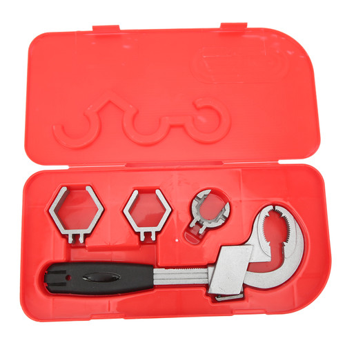Multifunctional Sink Wrench Adjustable Spring Large Opening Faucet Spanner Plumbing Repair Tool