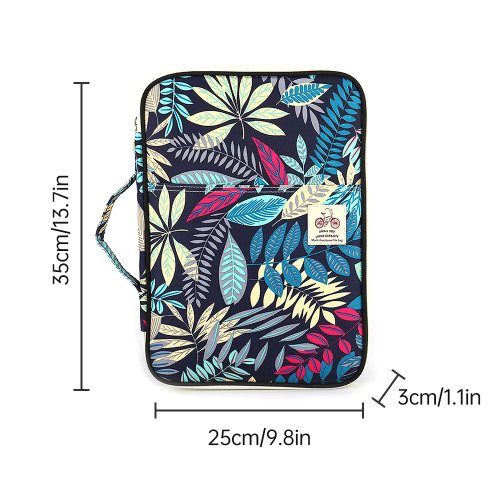 Multi-Functional A4 Document Bags Portfolio Organizer Waterproof Travel Pouch Zippered Case for Pads Notebooks Pens ID Card Gift for Students Travelers Businessman