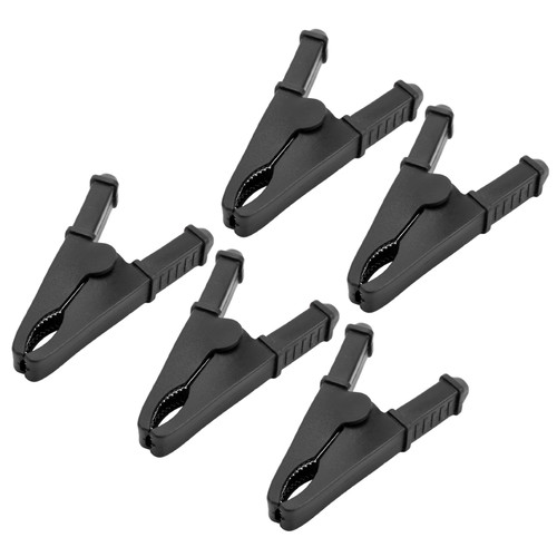 5Pcs Power Test Clip Good Electrical Conductivity Corrosion Resistance Electrical Mini Test Clamp Clips for ElectronicBlack