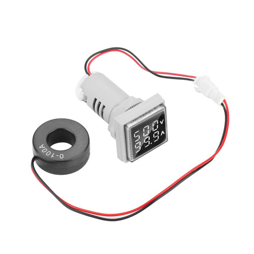 LED Digital Display AC Voltage Current Meter Indicator 22mm 0-100A Meter Indicator (white)
