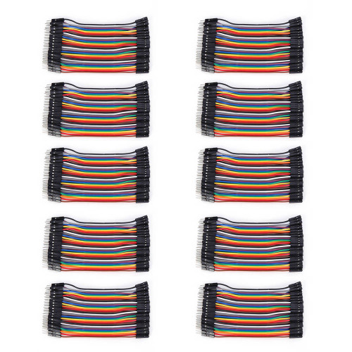 10Pcs Jump Wire Plastic Male to Female Connecting Cable for Computer Electronics 2.54mm