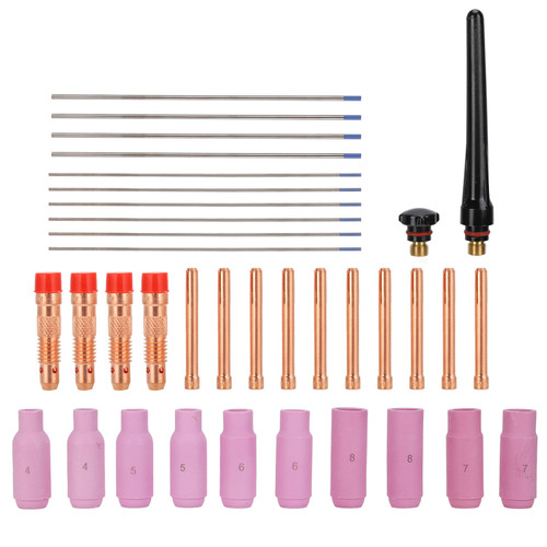 36Pcs Welding Torch Accessories Kit Copper Ceramic Tungsten Alloy for WP 17 18 26 Series