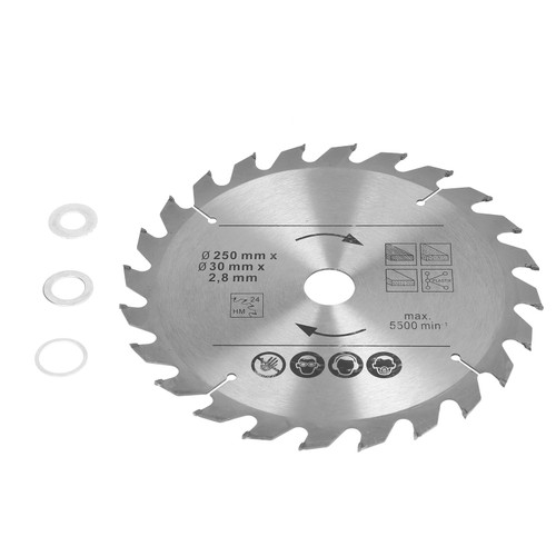 250mm Circular Saw Blade Cemented Carbide Chainsaw Blade for Woodworking Cutting 5500RPM 250X24TX30