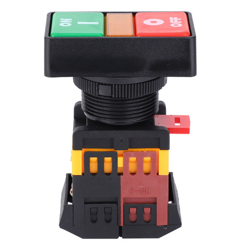 PPBB-30N Double Push Button Switch with LED Light On Off Momentary Button(380VAC )