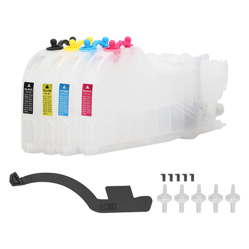 4Pcs Ink Cartridge Set Lengthen Refill Inkjet Printer Replacement Magenta Blue Yellow Black LC3219