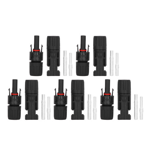 5 Set Solar PV Connectors IP67 Waterproof PPO Insulation High Current Voltage Bearing Capacity PV Cable Connector 1000V 40A