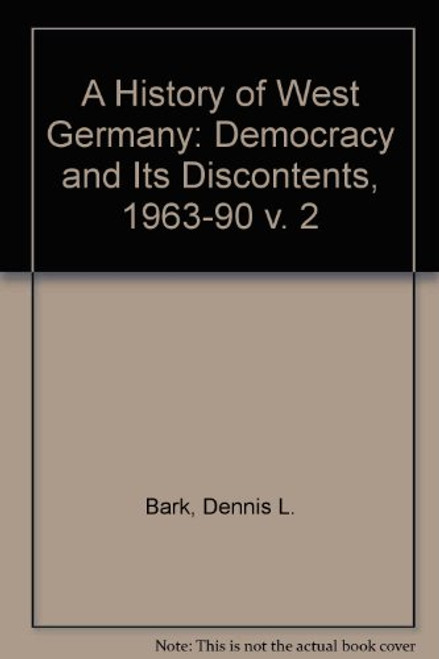 A History of West Germany, 2 Volume Set (v. 2)