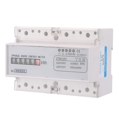 220/380V 20‑80A Energy Consumption Digital Electric Power Meter 3 Phase KWh Meter