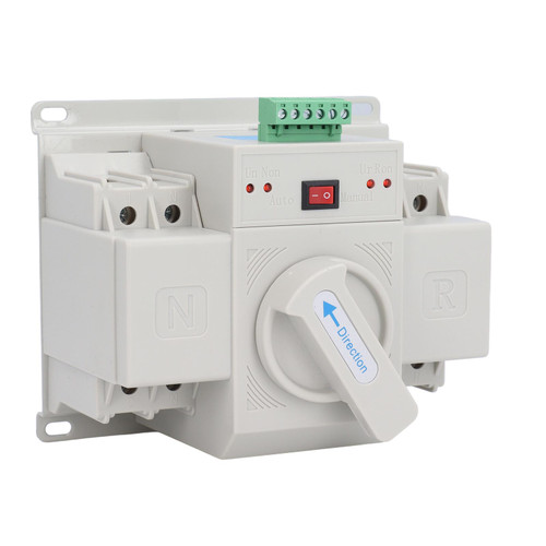 Automatic Transfer Switch 2P ATS CB Grade Dual Power Electrical Selector Switch 230V