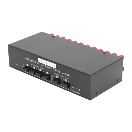 Passive Selector Switch 4 Amplifier In 2 Speaker Out Audio Selector Box for Music Playing