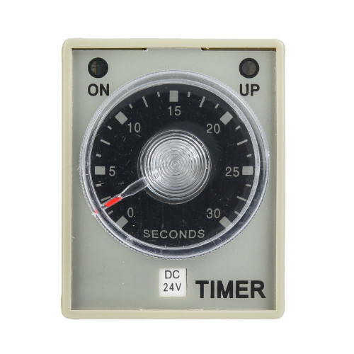 Time Relay 30S 8 Pins Timer 35mm Din Rail for Industrial Automation System DC24V