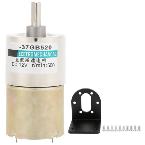 Speed Reduction Micro Motor with Bracket Adjustable CW/CCW Large Torsion 12V XD‑37GB520600rpm/min