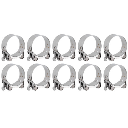 10Pcs Hose Clamp 201 Stainless Steel Reinforced Full Core Appearance Galvanized Pipe Clamps for Automotive Industrial52-55mm