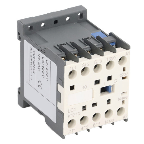 AC Contactor High Sensitivity Industrial Electric Thickened Silver Point Contacts 220V 20A