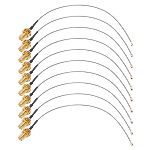10PCS Coaxial Adapter Cable IPEX to SMA Male Interface RF Signal Extension Cables 50 Ohms