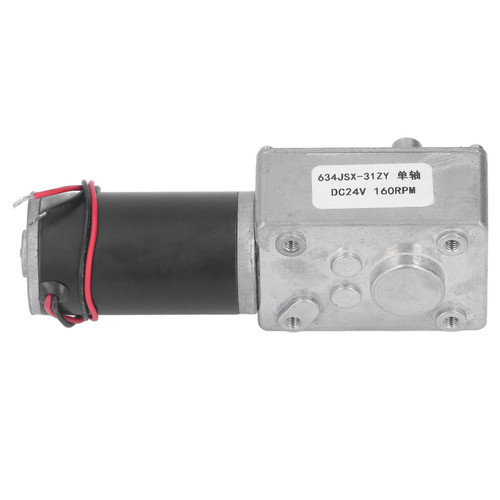 DC Geared Motor Forward Reverse Rotation Self Locking Aluminum Alloy Brass Coil Single Shaft Speed Reduction Motor DC24V 160RPM