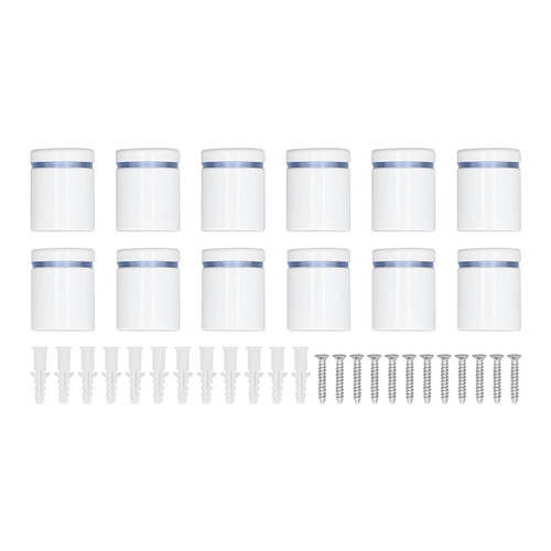 12pcs Advertising Nails Decorative Scratch Proof Wall Glass Standoff Mount Screw for Acrylic Wood Board 25x30mm