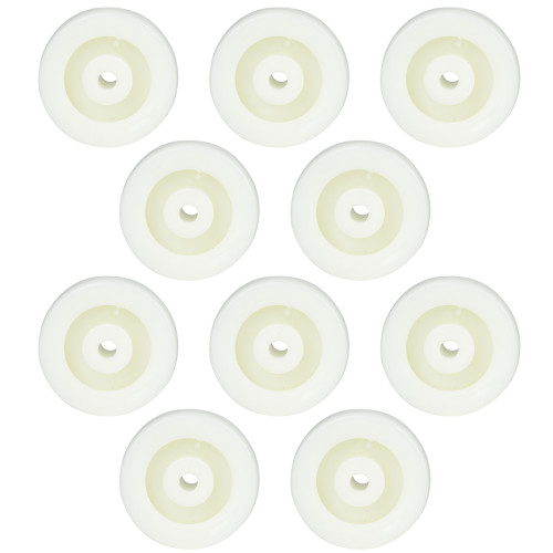 10pcs 2 Inches Nylon Wheel Nylon Round Pulley Caster Roller Wheel 20KG Maximum Load
